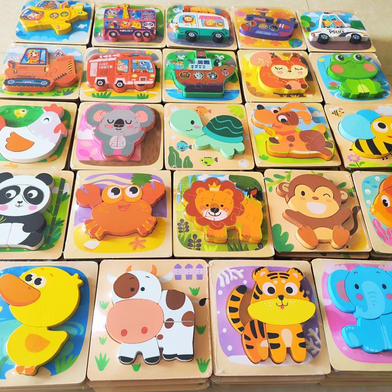 Baby Children Wooden Three-Dimensional 3D Advanced Puzzle Baby Early Education And Intelligence Training Hand-Eye Toys For Boys And Girls - Image 2